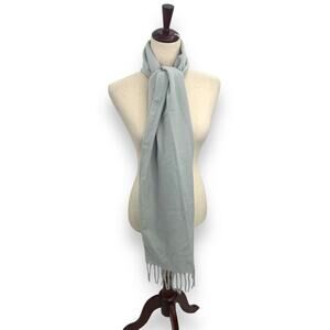 NEW Style & Co Solid Fringe-Trim Scarf Light Gray Plush Soft Rectangle Cozy